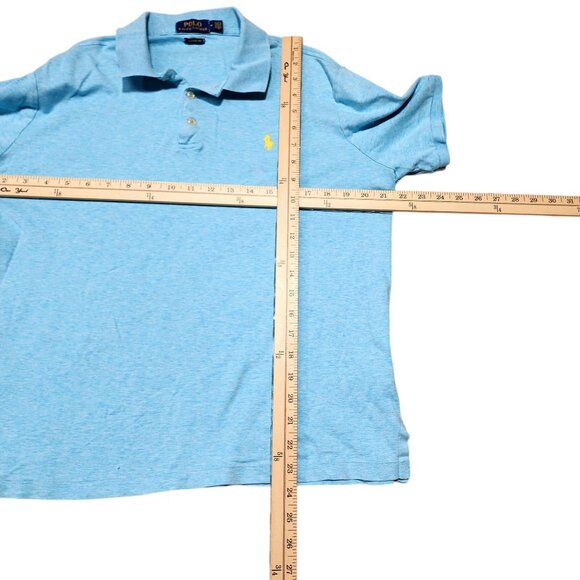 Polo Ralph Lauren‎ M Classic Fit Blue Short Sleeve Polo Shirt Mens Cotton Blend - Picture 4 of 7